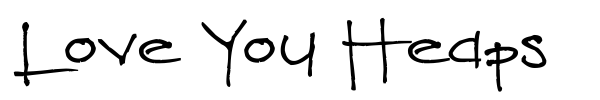 Love You Heaps font preview